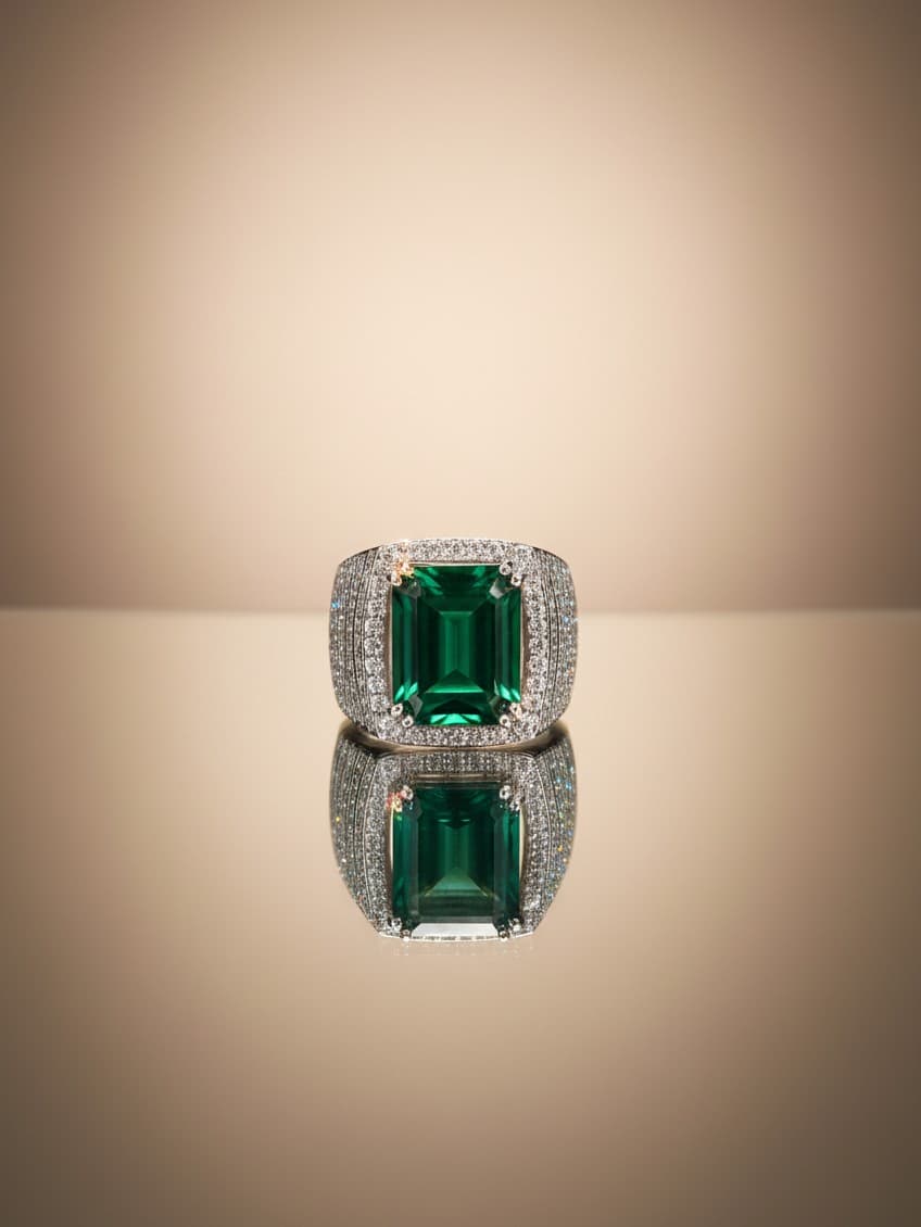 Emerald Monarch Ring