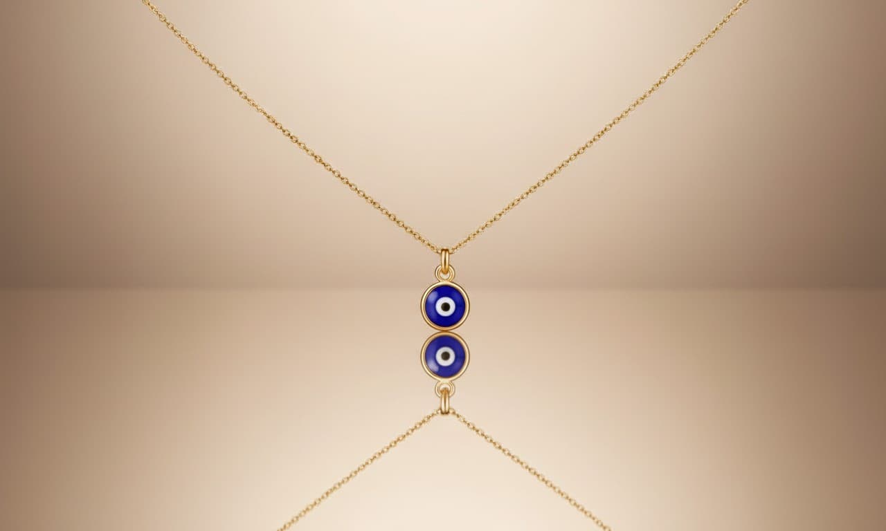 Minimal Evil Eye Necklace